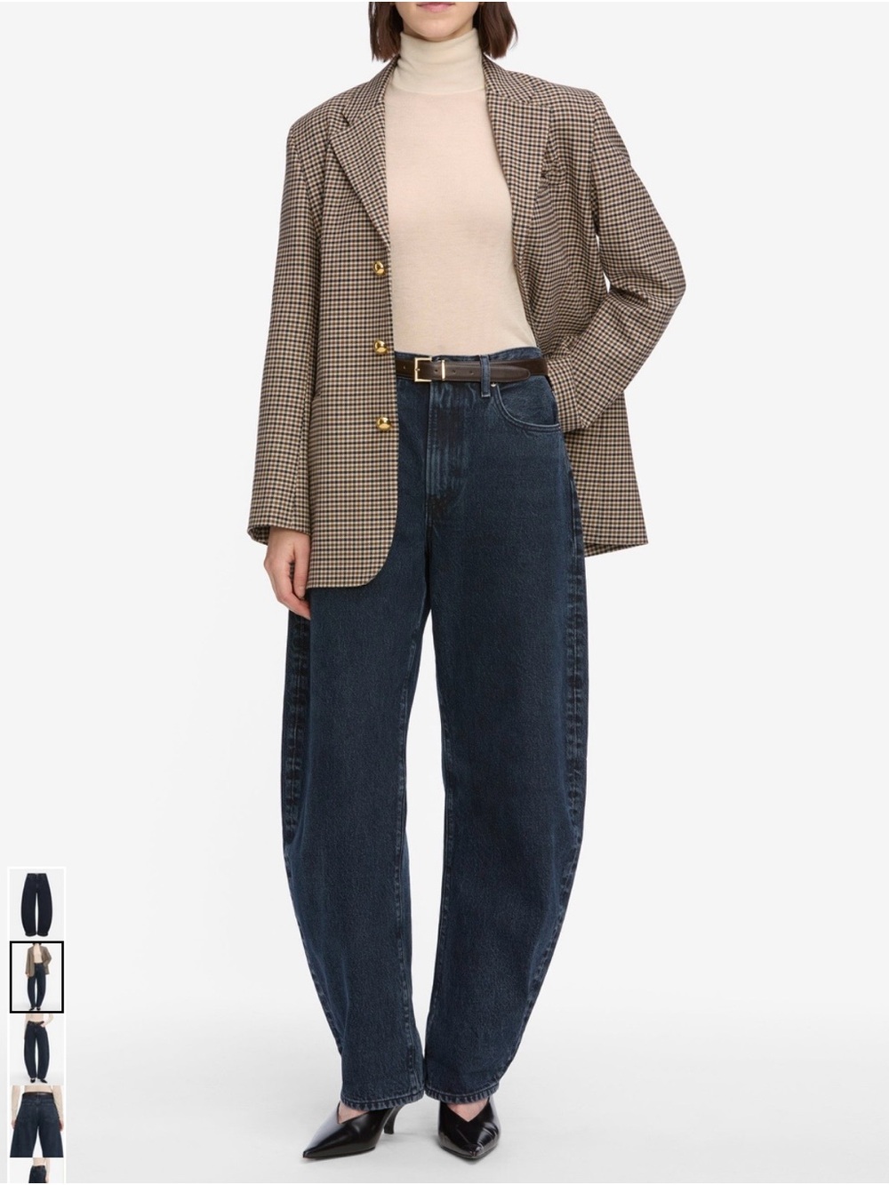 Frame Bubble Jeans in washed black